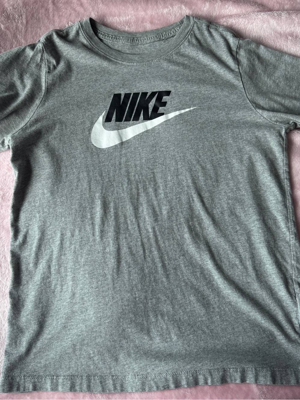 Nike Gray T-Shirt with Black and White Logo
